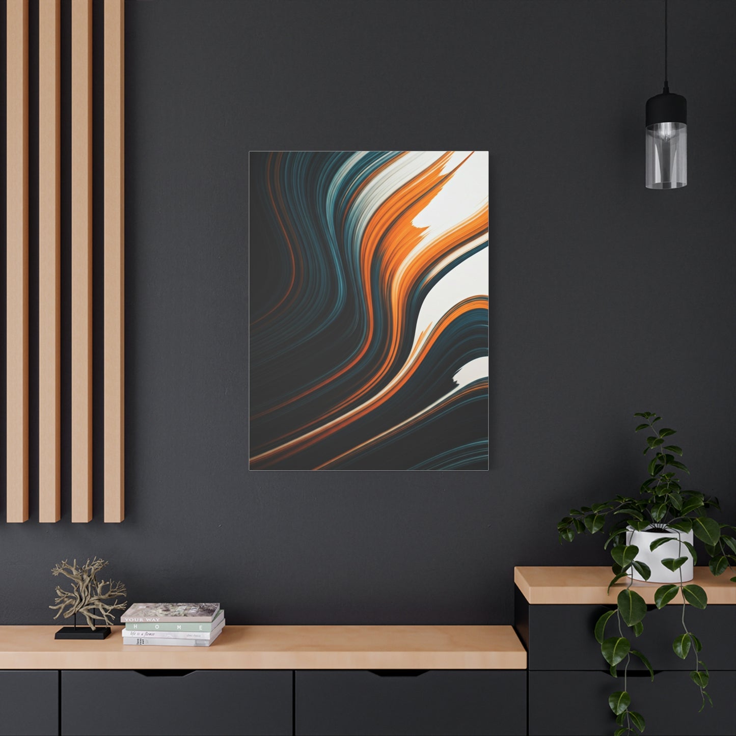 Dark Streamline Abstract Wall Art & Canvas Prints
