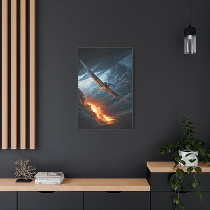 Firestorm Wing Dive Battle Scene Wall Art & Canvas Prints