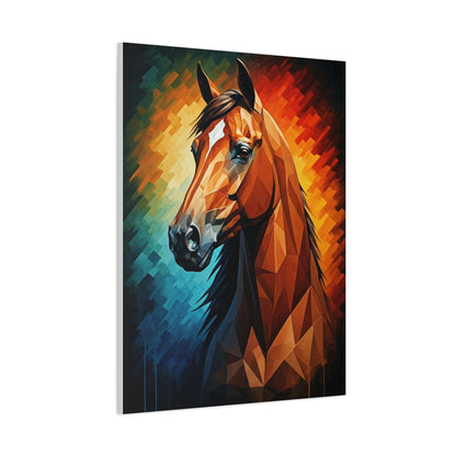 Geometric Spectrum Horse Portrait Wall Art & Canvas Prints