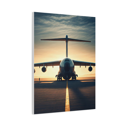 Golden Runway Departure Jet Wall Art & Canvas Prints