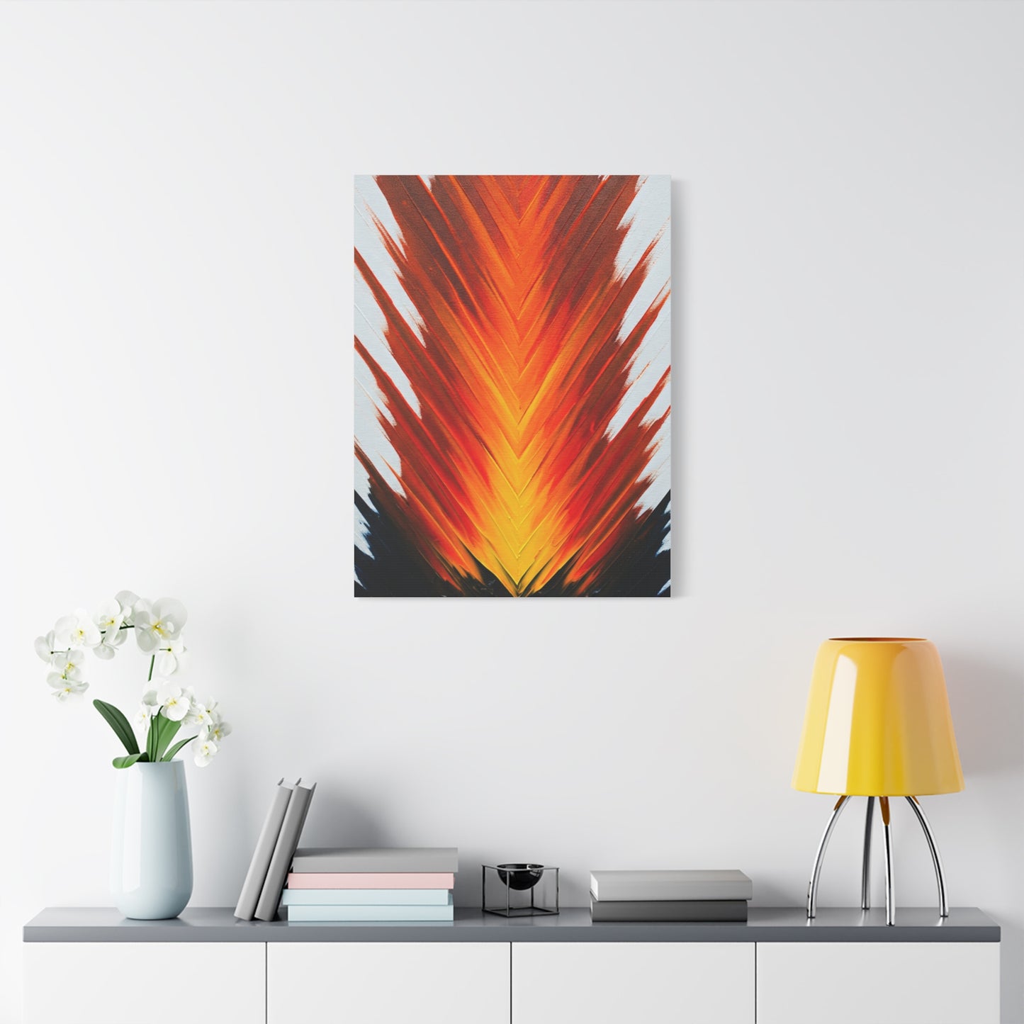 Vertical Fire Burst Abstract Wall Art & Canvas Prints