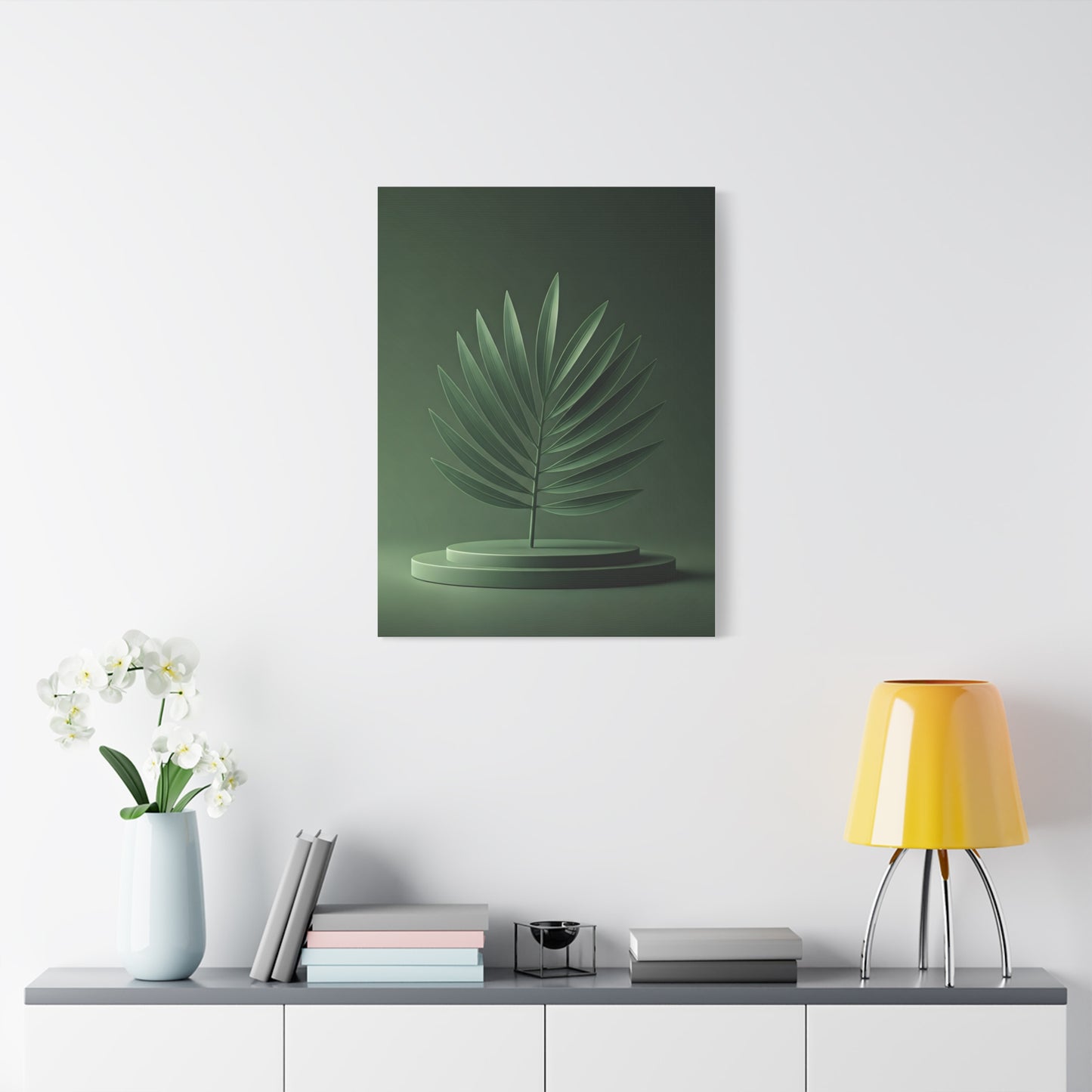 Sculpted Palm Leaf Minimalist Wall Art & Canvas Prints