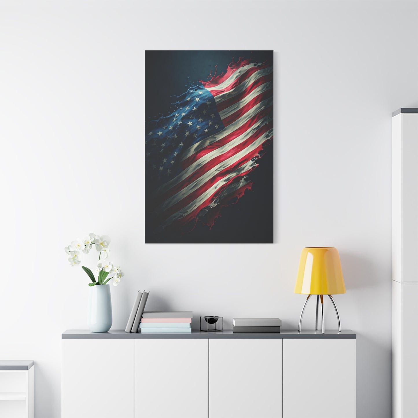 Artistic Brushstroke Flag of Freedom Wall Art & Canvas Prints