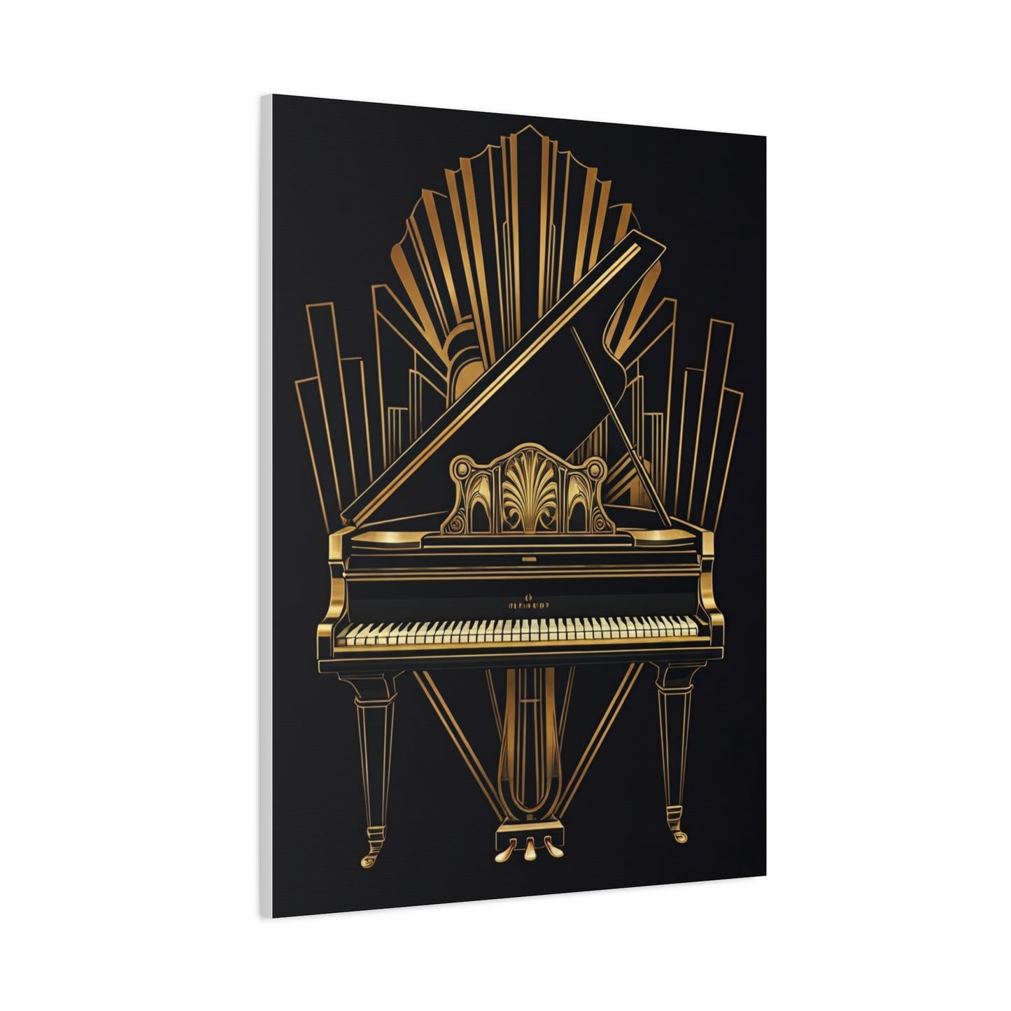 Grand Piano Deco Gold Luxury Wall Art & Canvas Prints