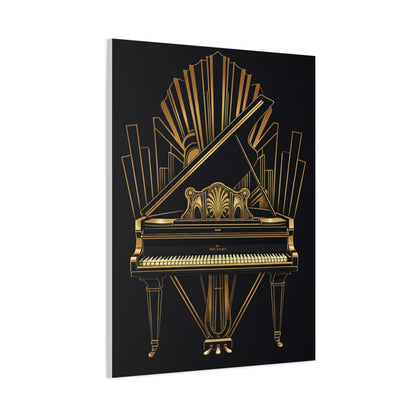 Grand Piano Deco Gold Luxury Wall Art & Canvas Prints