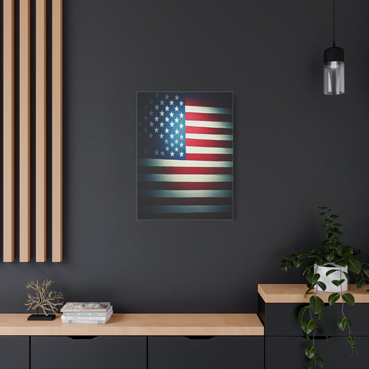 Minimalist Stars and Stripes Pride Wall Art & Canvas Prints