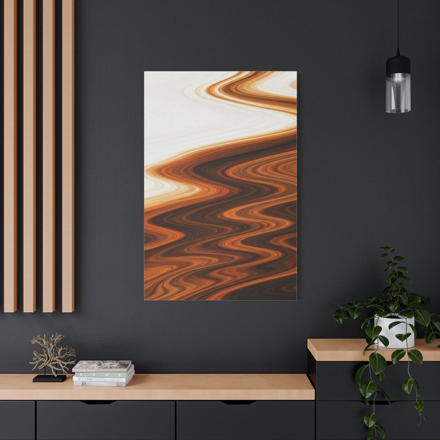 Warm Ripple Flow Abstract Wall Art & Canvas Prints