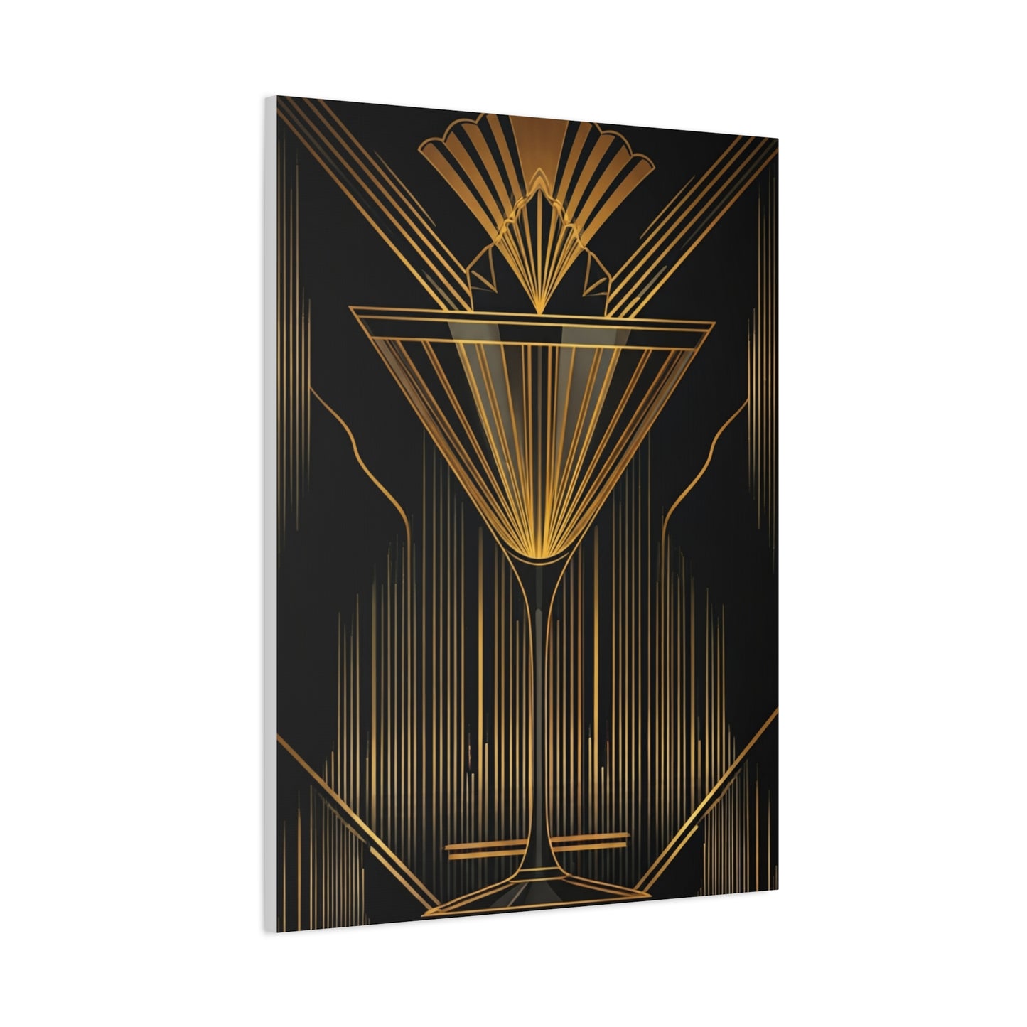 Golden Martini Luxe Art Deco Wall Art & Canvas Prints