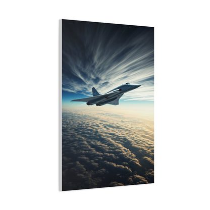 Lone Fighter Over Endless Clouds Wall Art & Canvas Prints