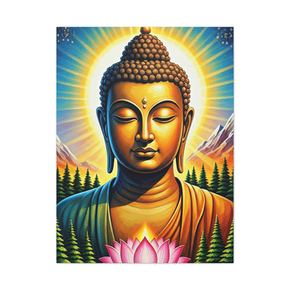 Radiant Buddha with Lotus Bloom Wall Art & Canvas Prints