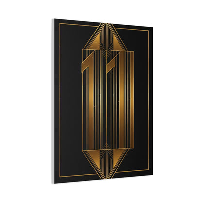 Art Deco Eleven Luxe Number Wall Art & Canvas Prints