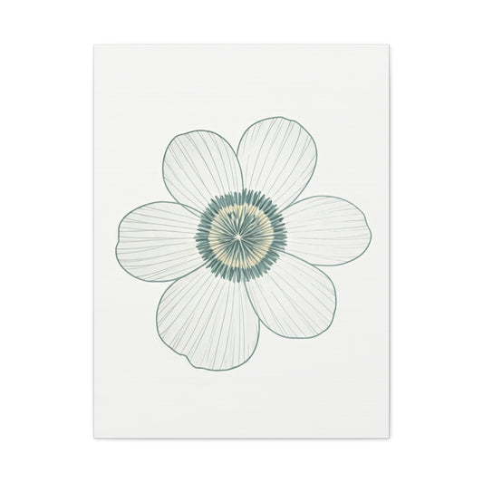 Minimal Line Floral Sketch Wall Art & Canvas Prints