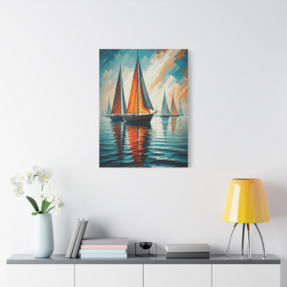 Crimson Sail Regatta Wall Art & Canvas Prints