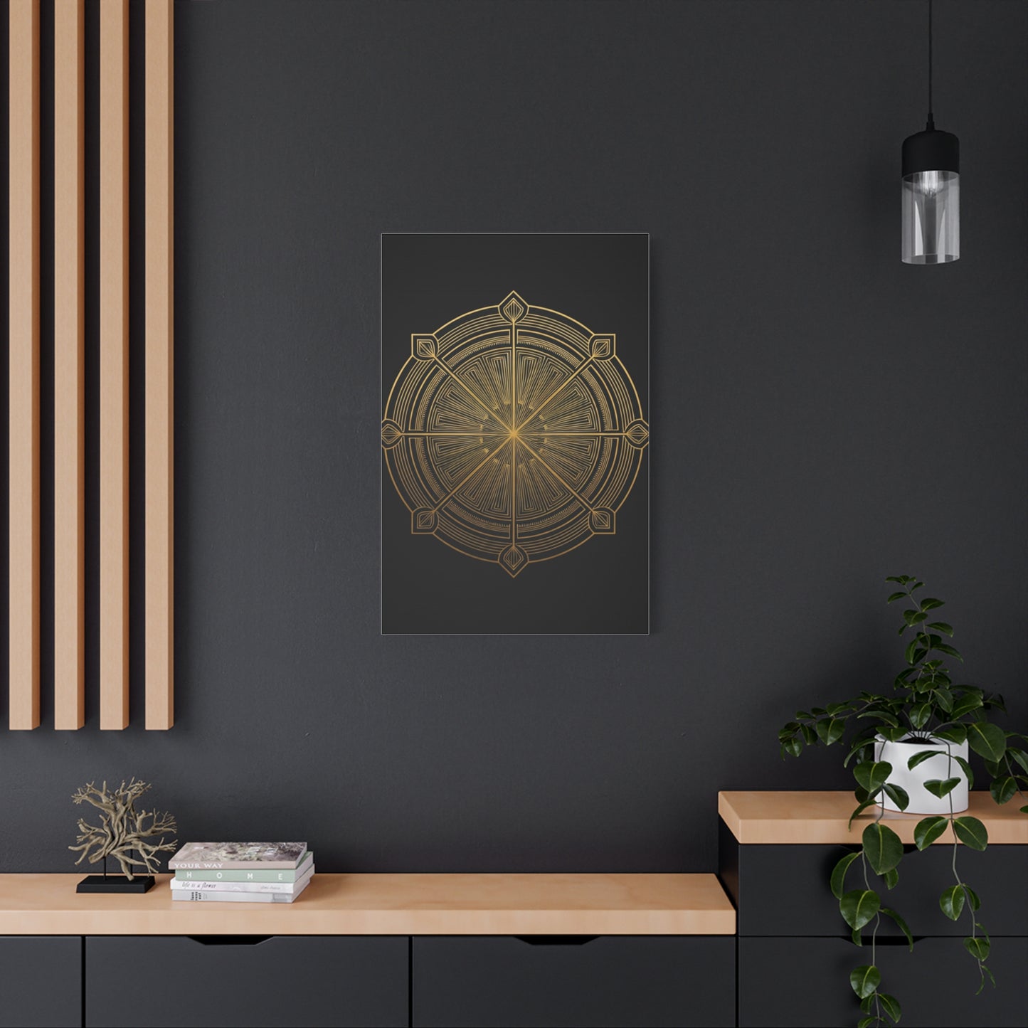 Golden Compass Deco Mandala Wall Art & Canvas Prints