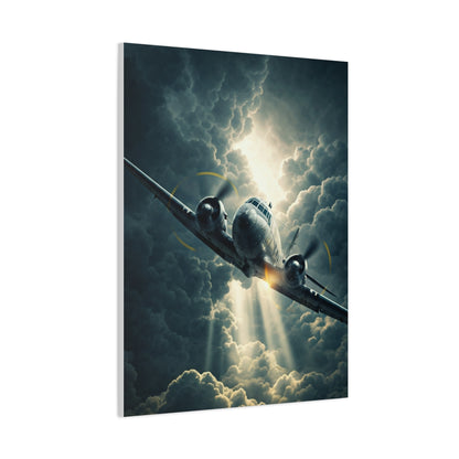 Lightning Storm Fighter Flight Wall Art & Canvas Prints