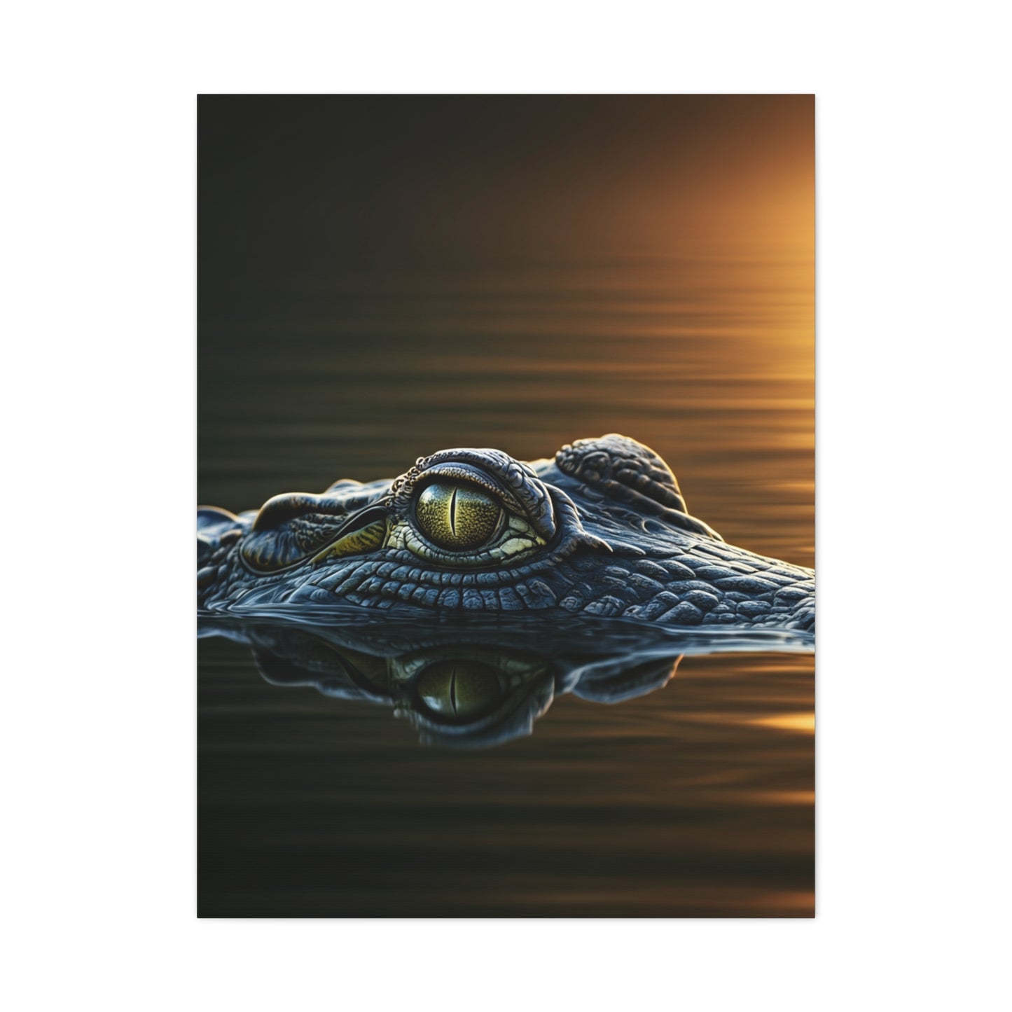 Crocodile Eye Emerging From Water Wall Art & Canvas Prints