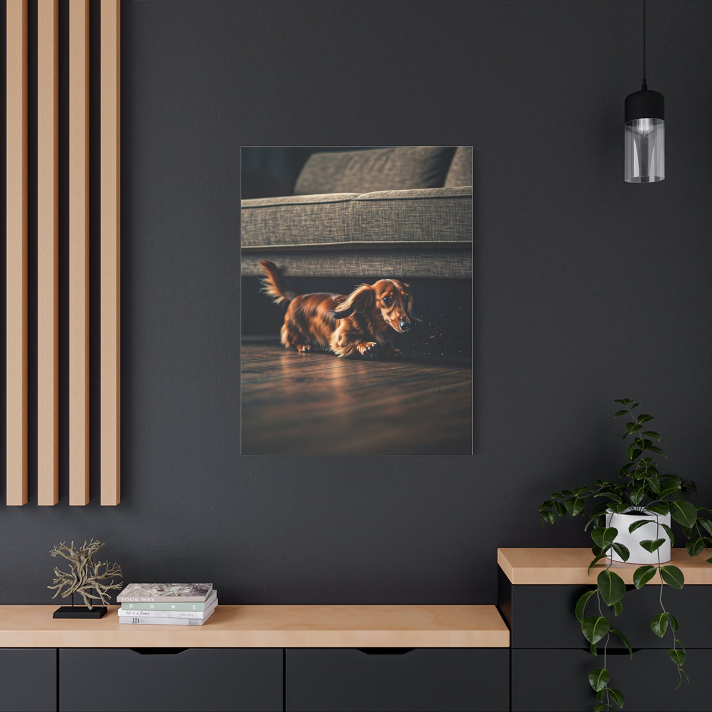 Playful Dash Dachshund Wall Art & Canvas Print