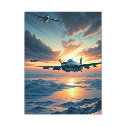 Dawn Jet Breakthrough Over the Clouds Wall Art & Canvas Prints