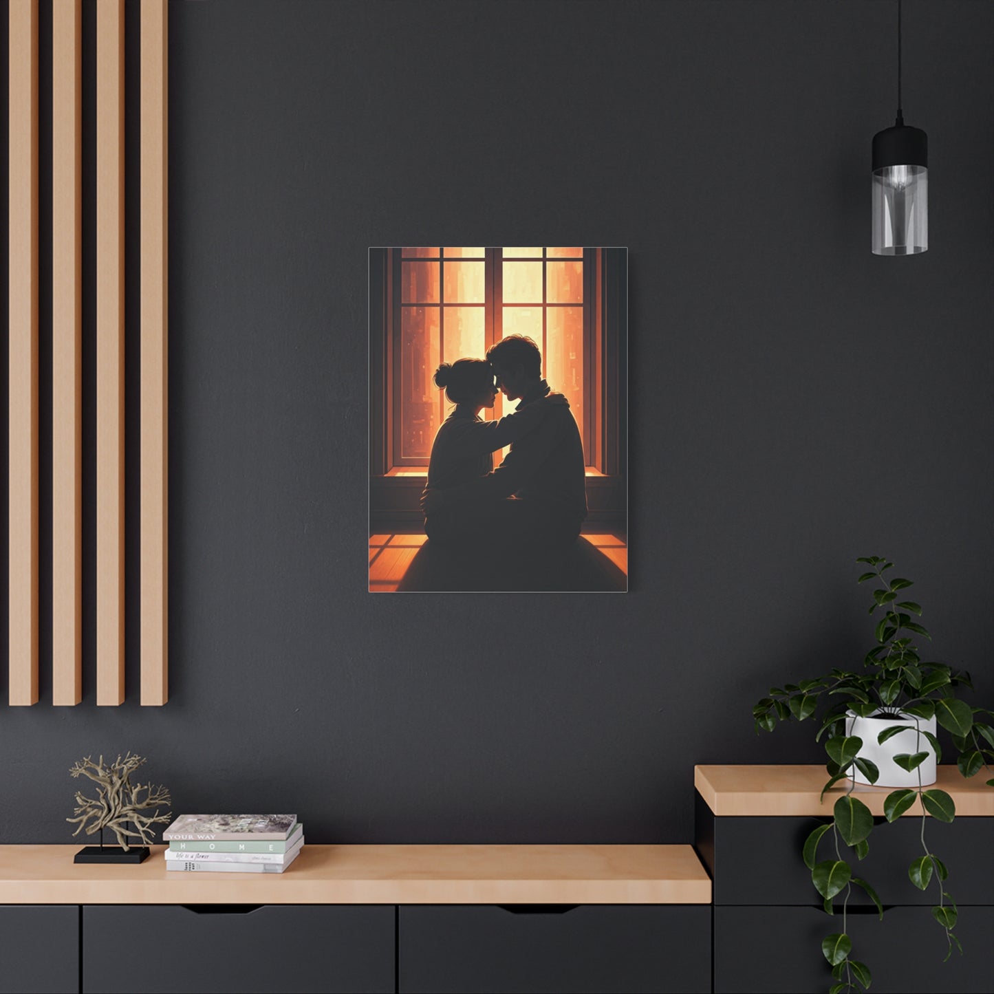 Quiet Embrace by Sunlit Window Wall Art & Canvas Prints