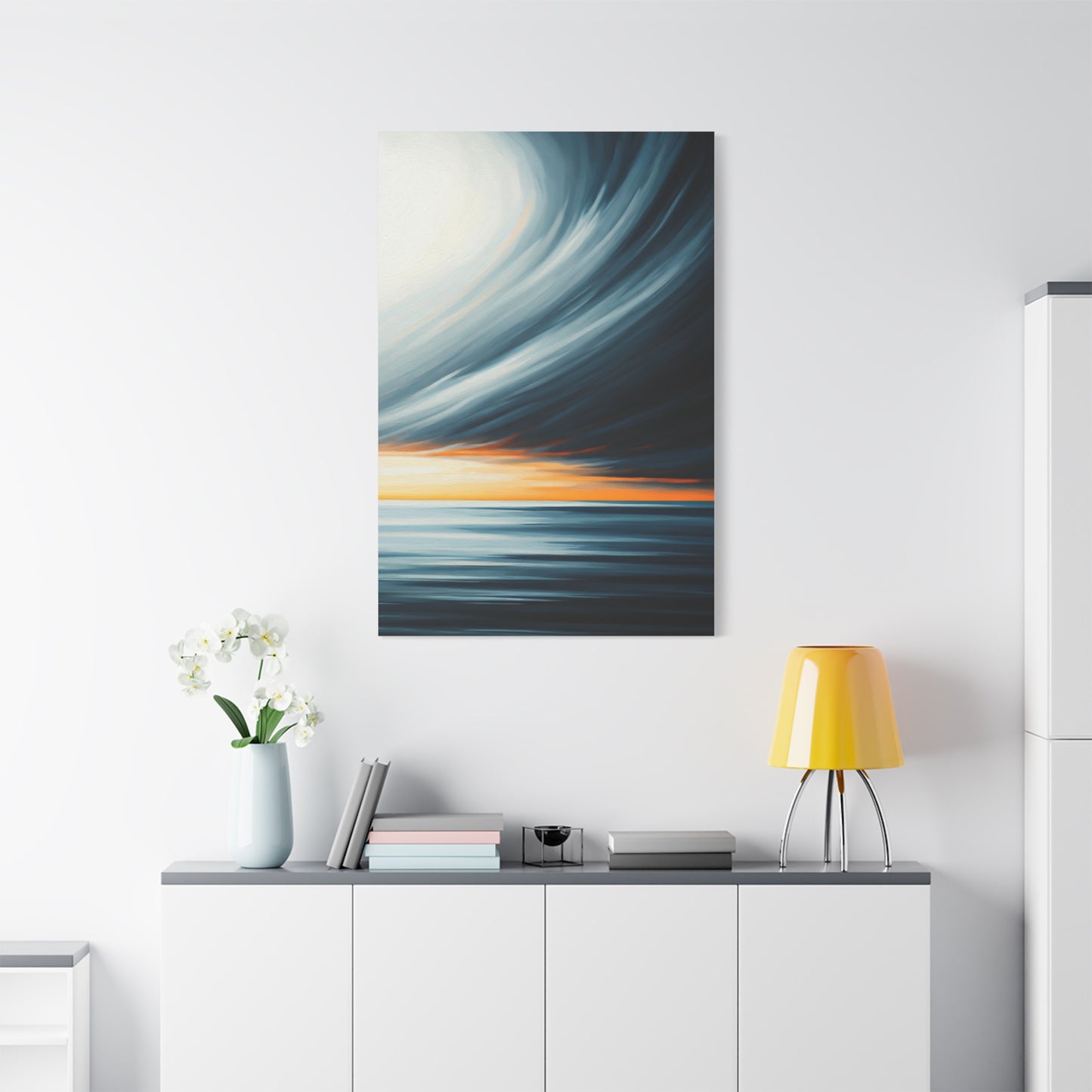 Ethereal Ocean Dusk Abstract Wall Art & Canvas Prints