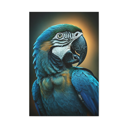 Blue Macaw with Vibrant Feathers Wall Art & Canvas Prints