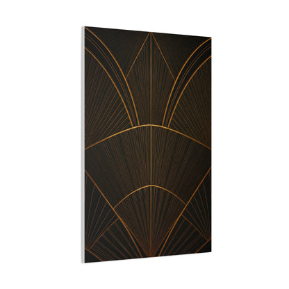 Minimal Gold Fan Geometry Wall Art & Canvas Prints