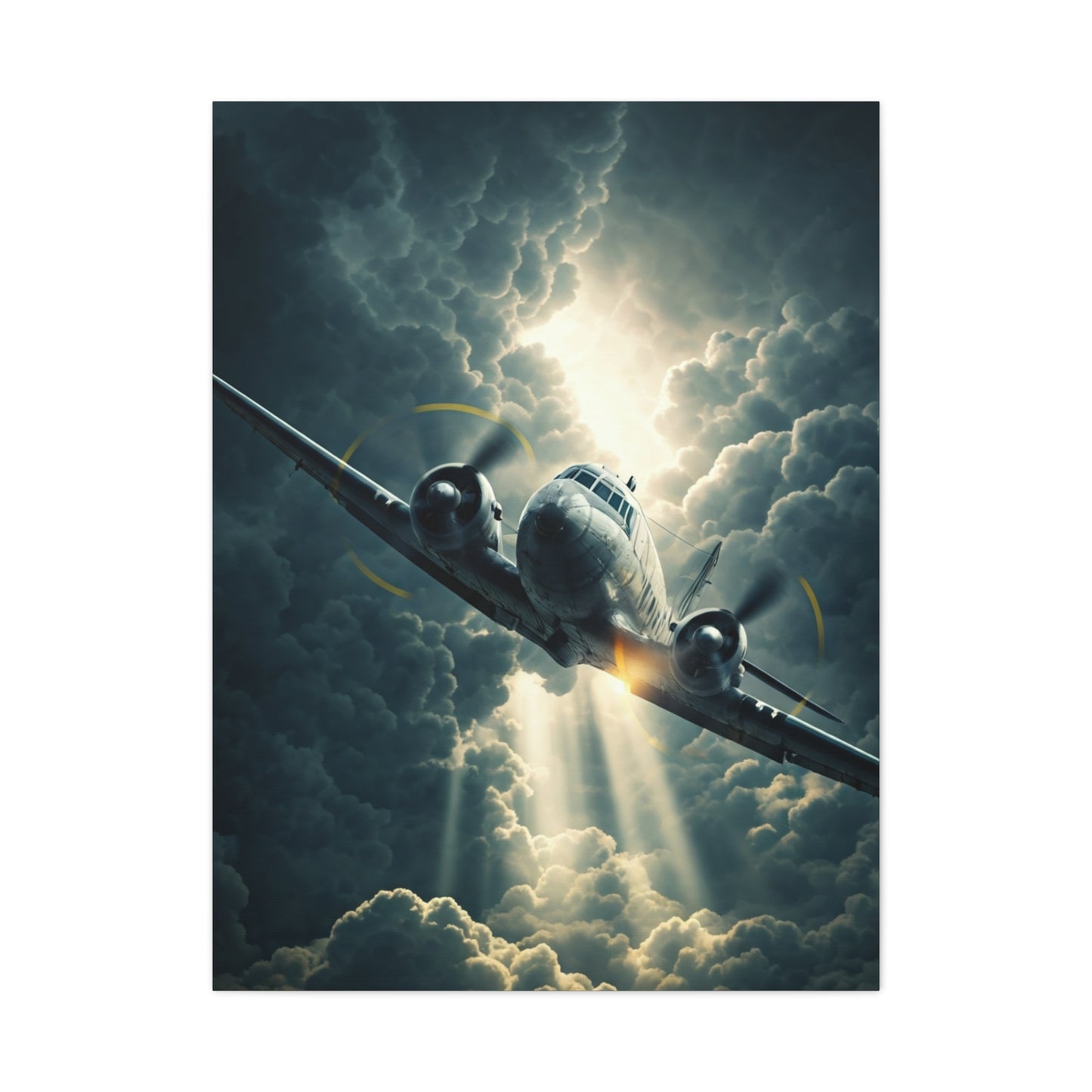 Lightning Storm Fighter Flight Wall Art & Canvas Prints