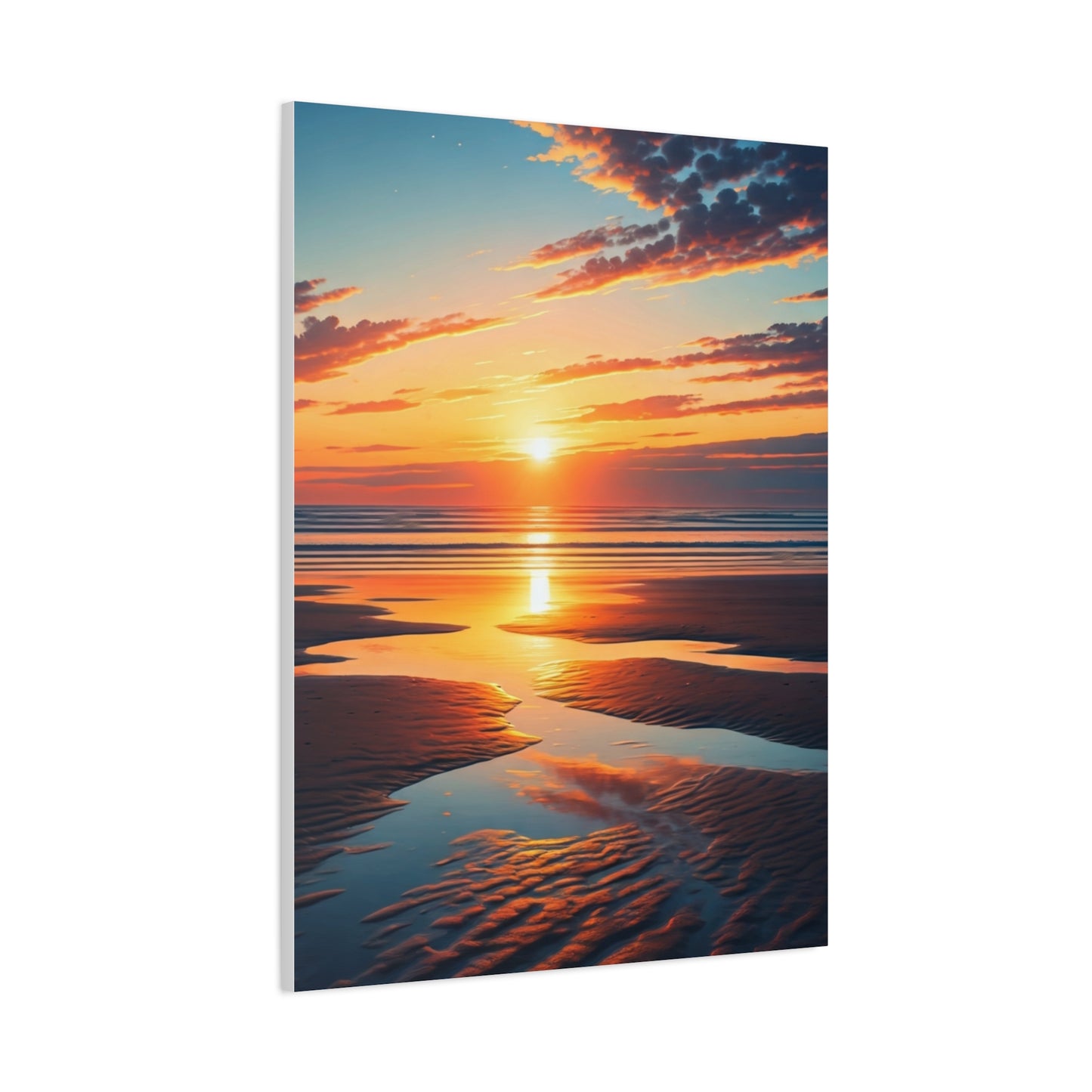 Golden Tide Reflection Sunset Wall Art & Canvas Prints