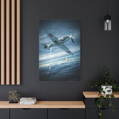 Lightning Strike Dogfight Fighter Wall Art & Canvas Prints