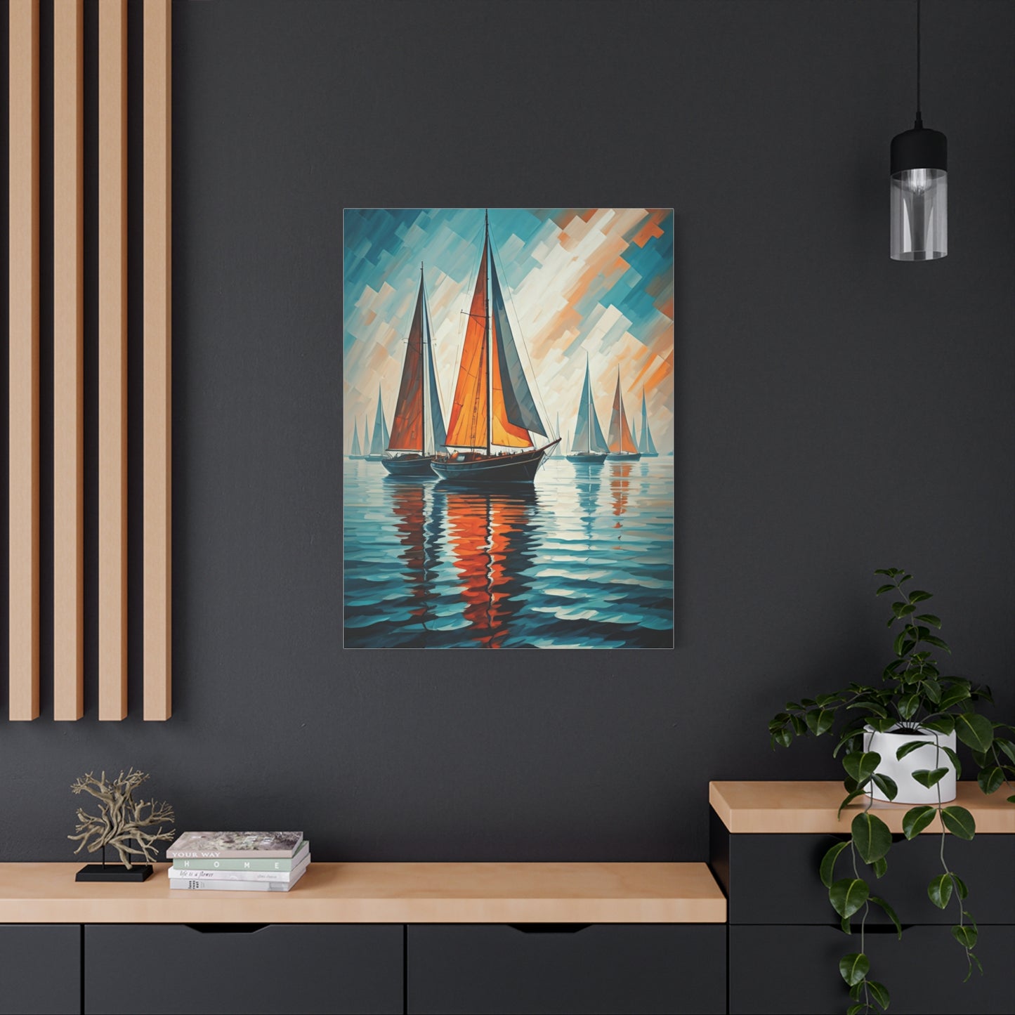Crimson Sail Regatta Wall Art & Canvas Prints