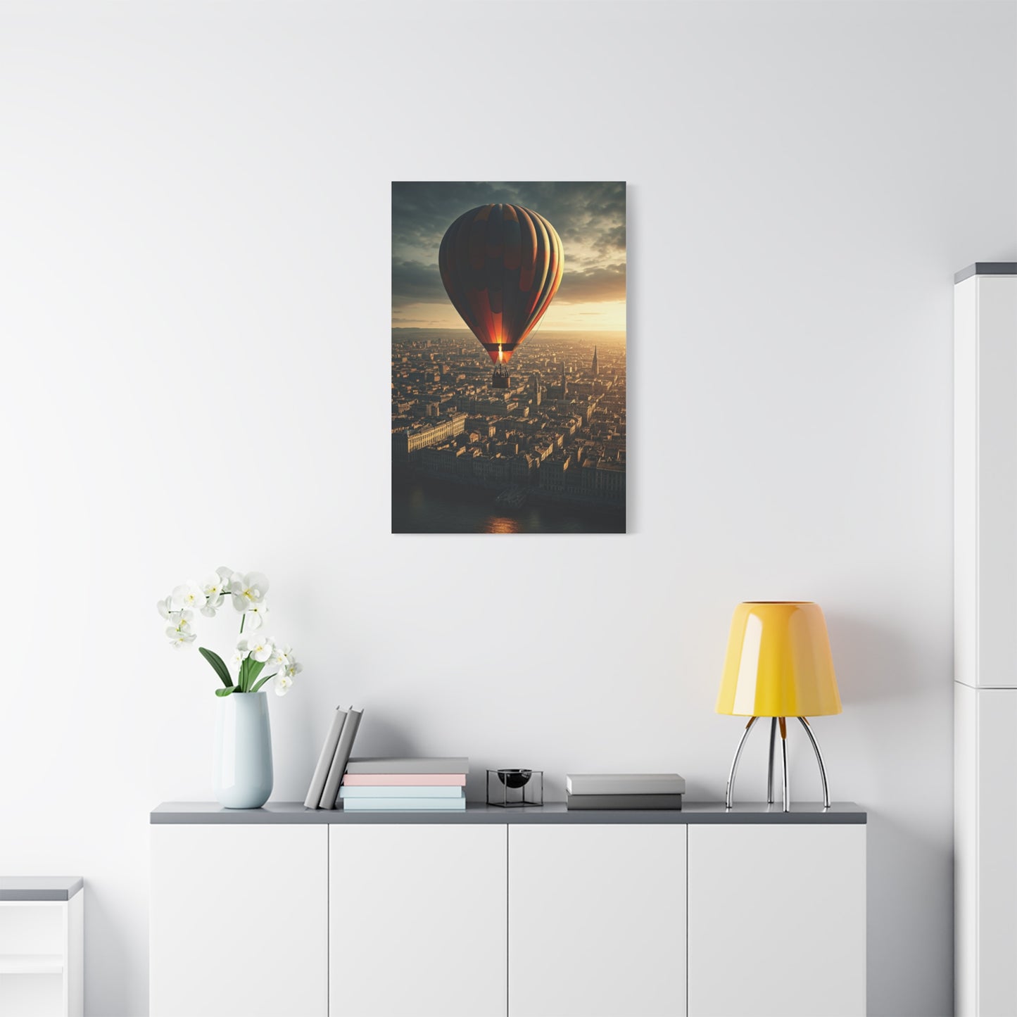 Hot Air Balloon City Horizon Wall Art & Canvas Prints