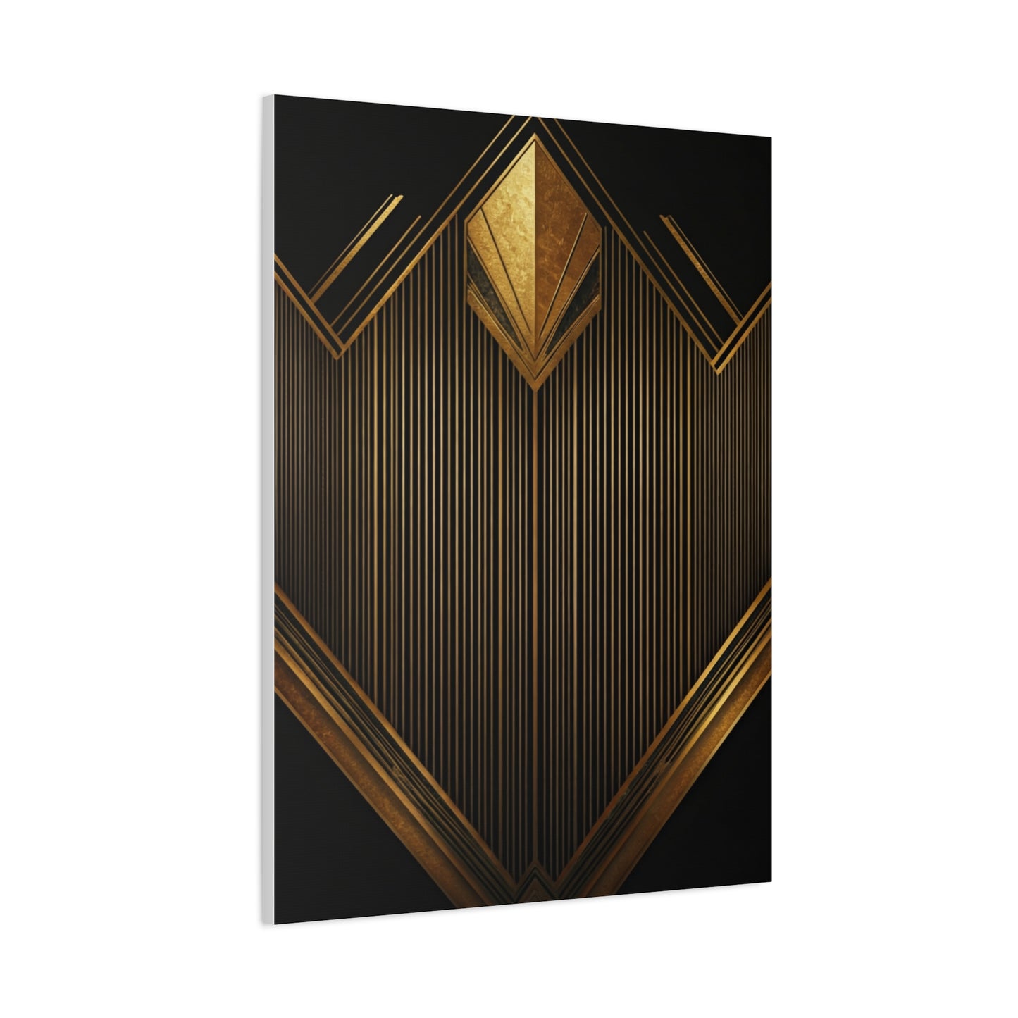 Golden Deco Crown Geometry Wall Art & Canvas Prints