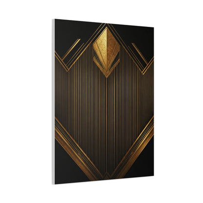Golden Deco Crown Geometry Wall Art & Canvas Prints