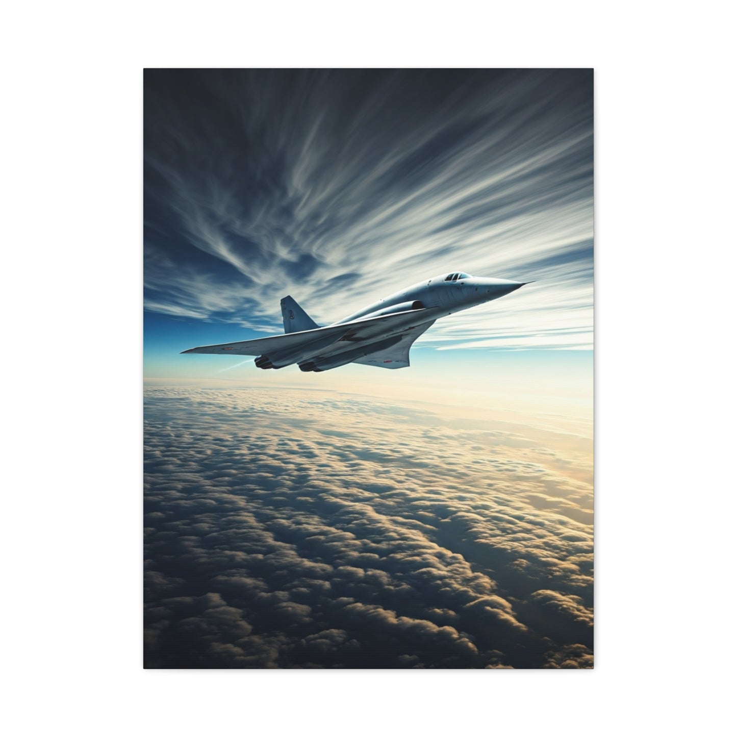 Lone Fighter Over Endless Clouds Wall Art & Canvas Prints