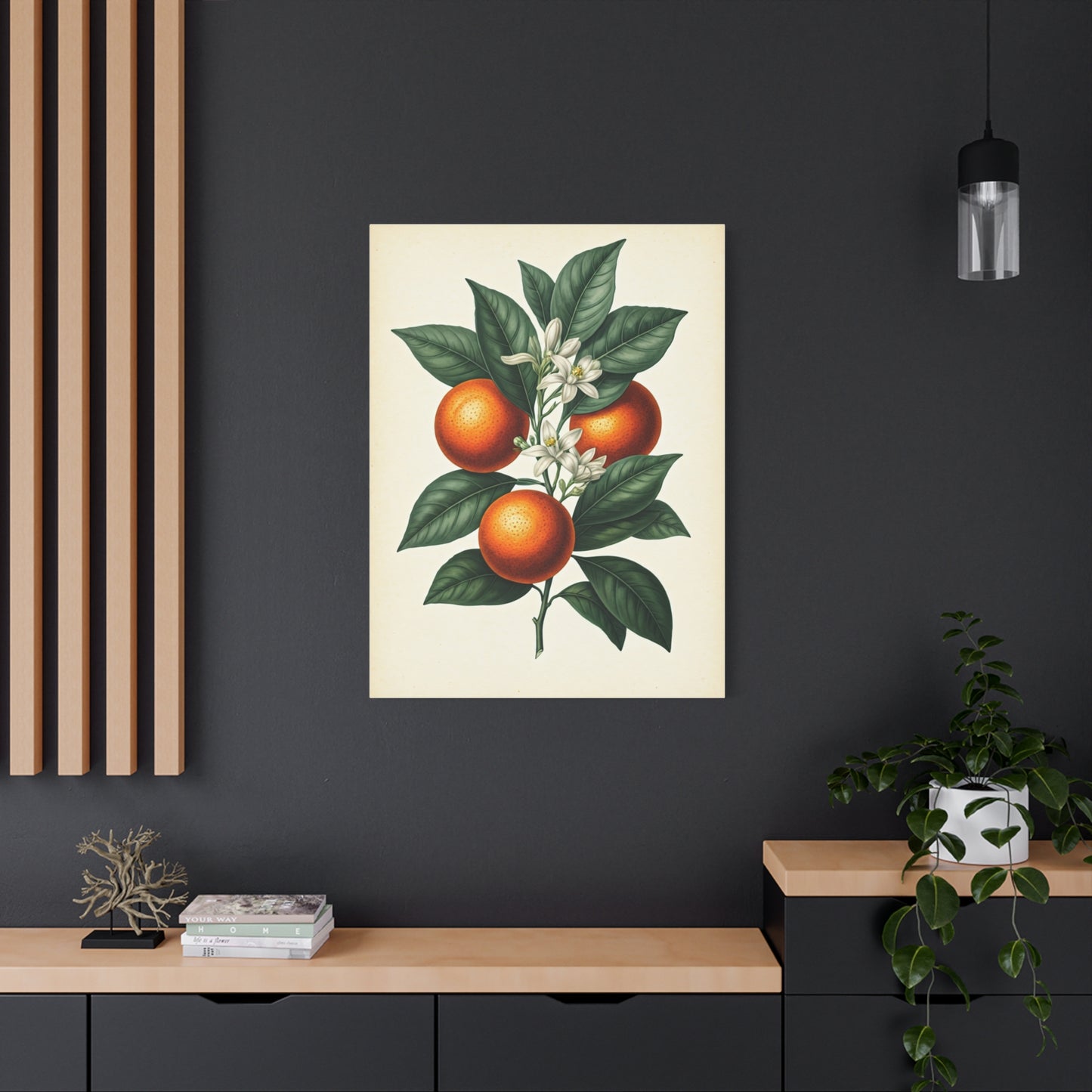 Oranges and Blossoms Illustration Wall Art & Canvas Prints