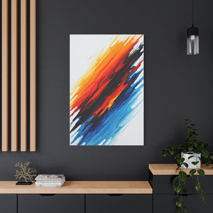 Expressive Red and Blue Abstract Wall Art & Canvas Prints