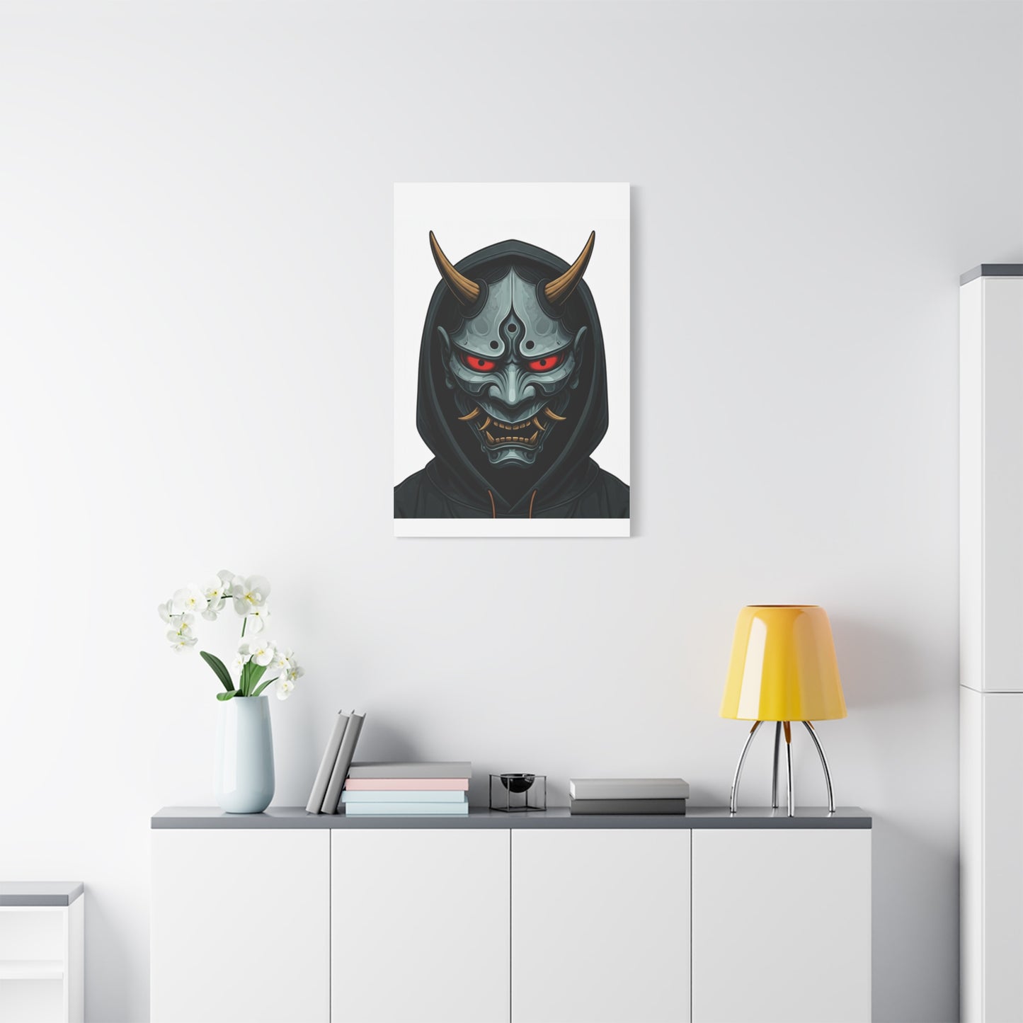 Hooded Demon Mask Wall Art & Canvas Prints