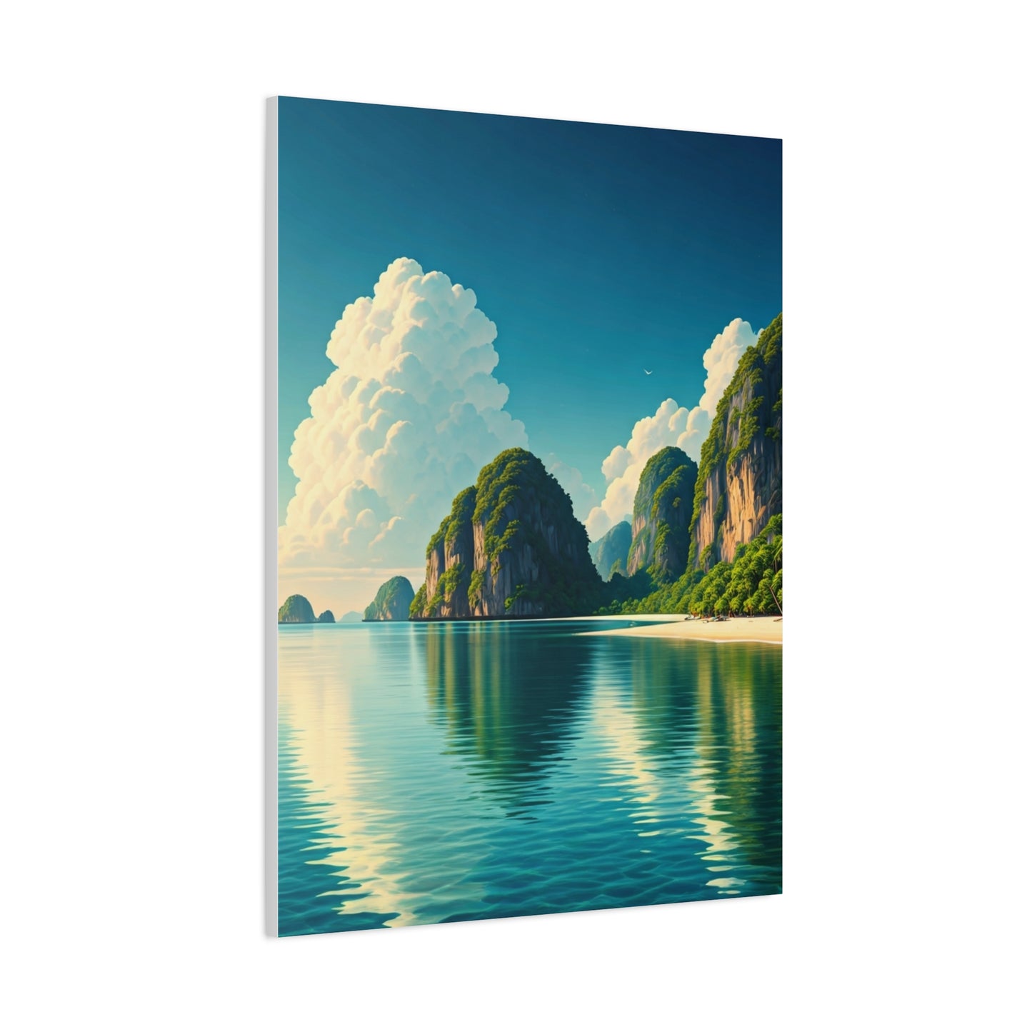 Emerald Lagoon Cliff Reflection Wall Art & Canvas Prints