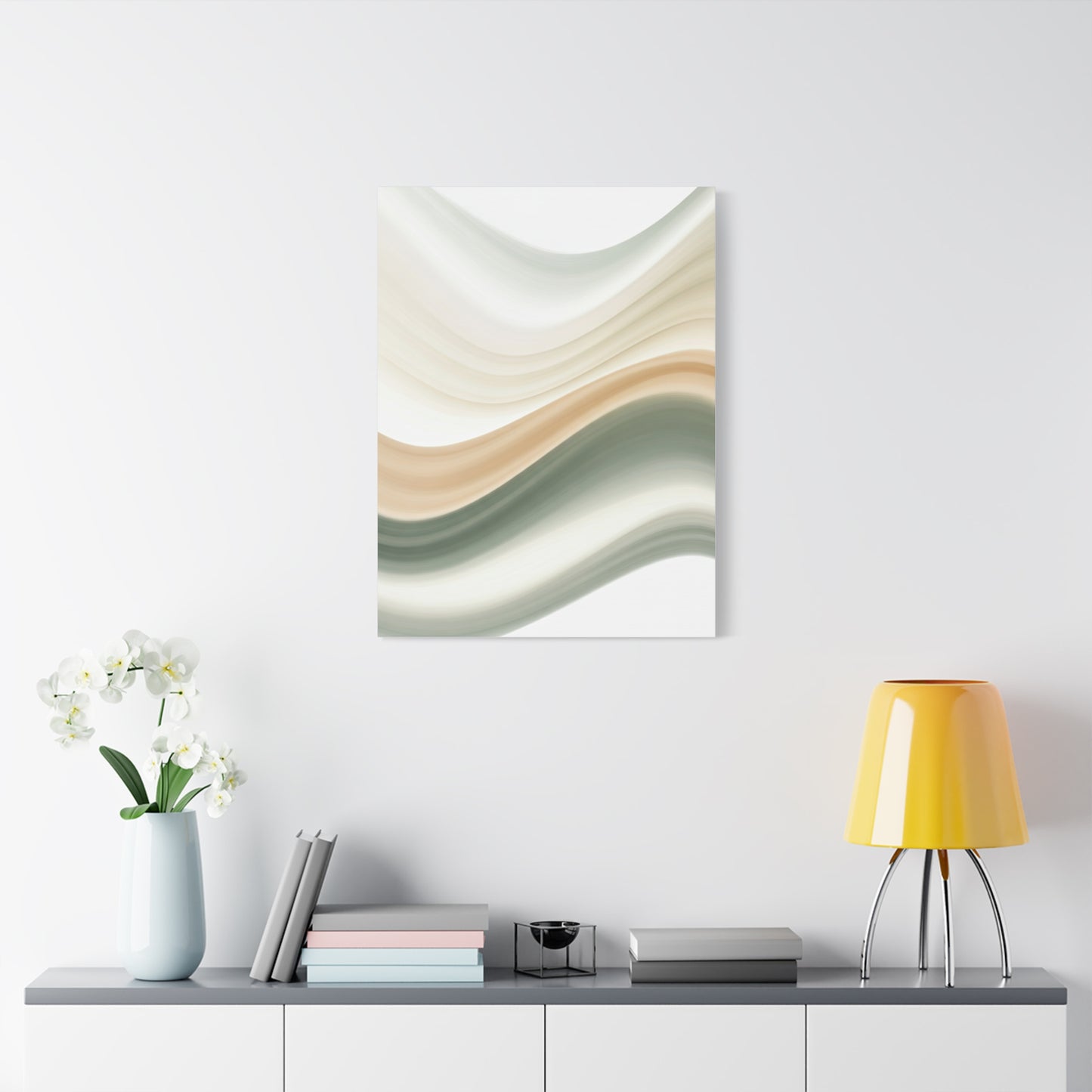 Abstract Neutral Flow Art Wall Art & Canvas Prints