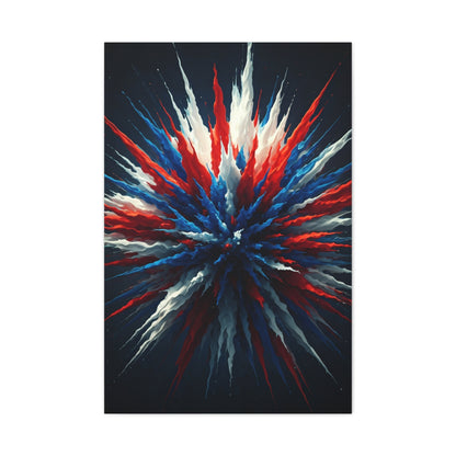 Abstract Patriotic Firework Burst Wall Art & Canvas Prints