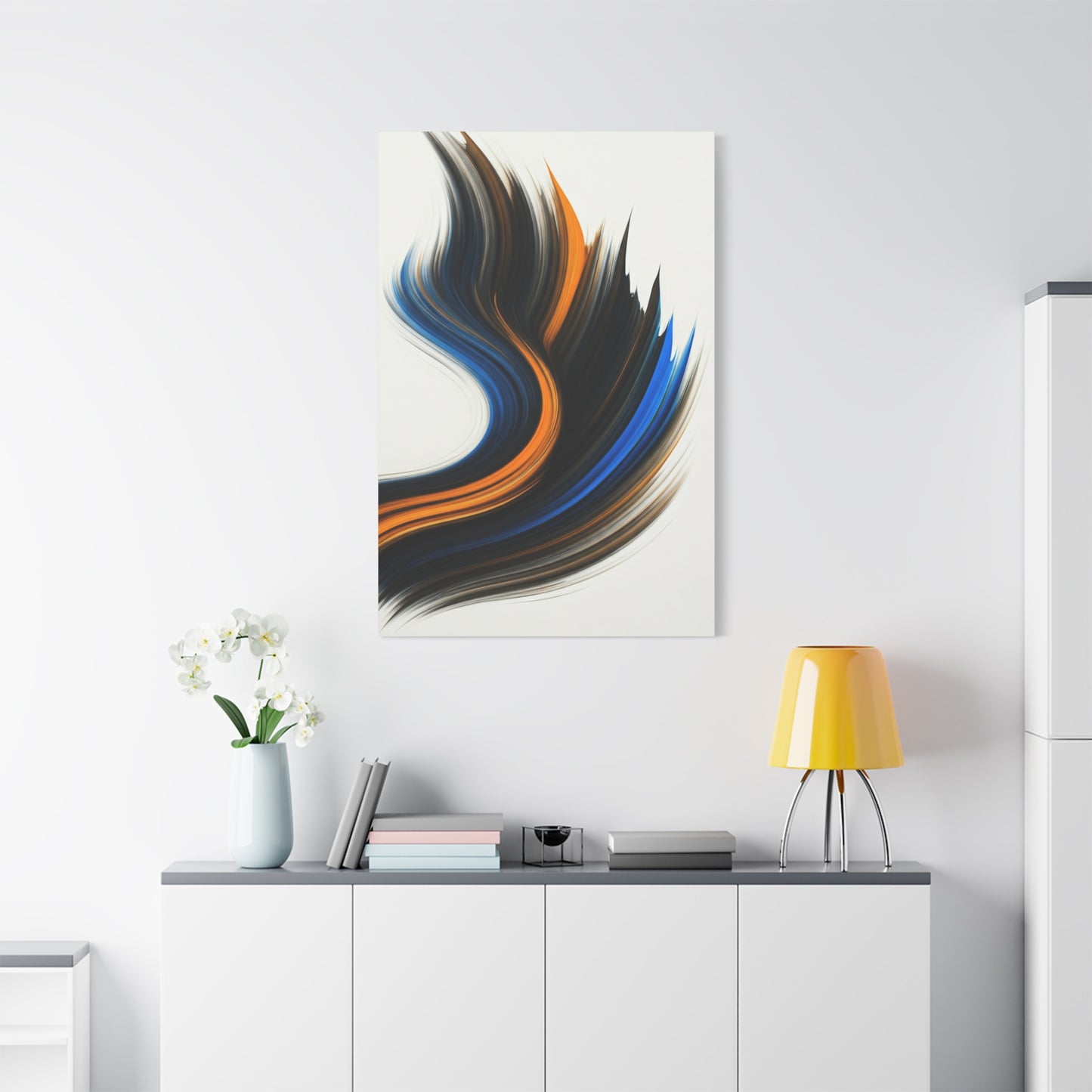 Blue and Gold Flow Abstract Wall Art & Canvas Prints