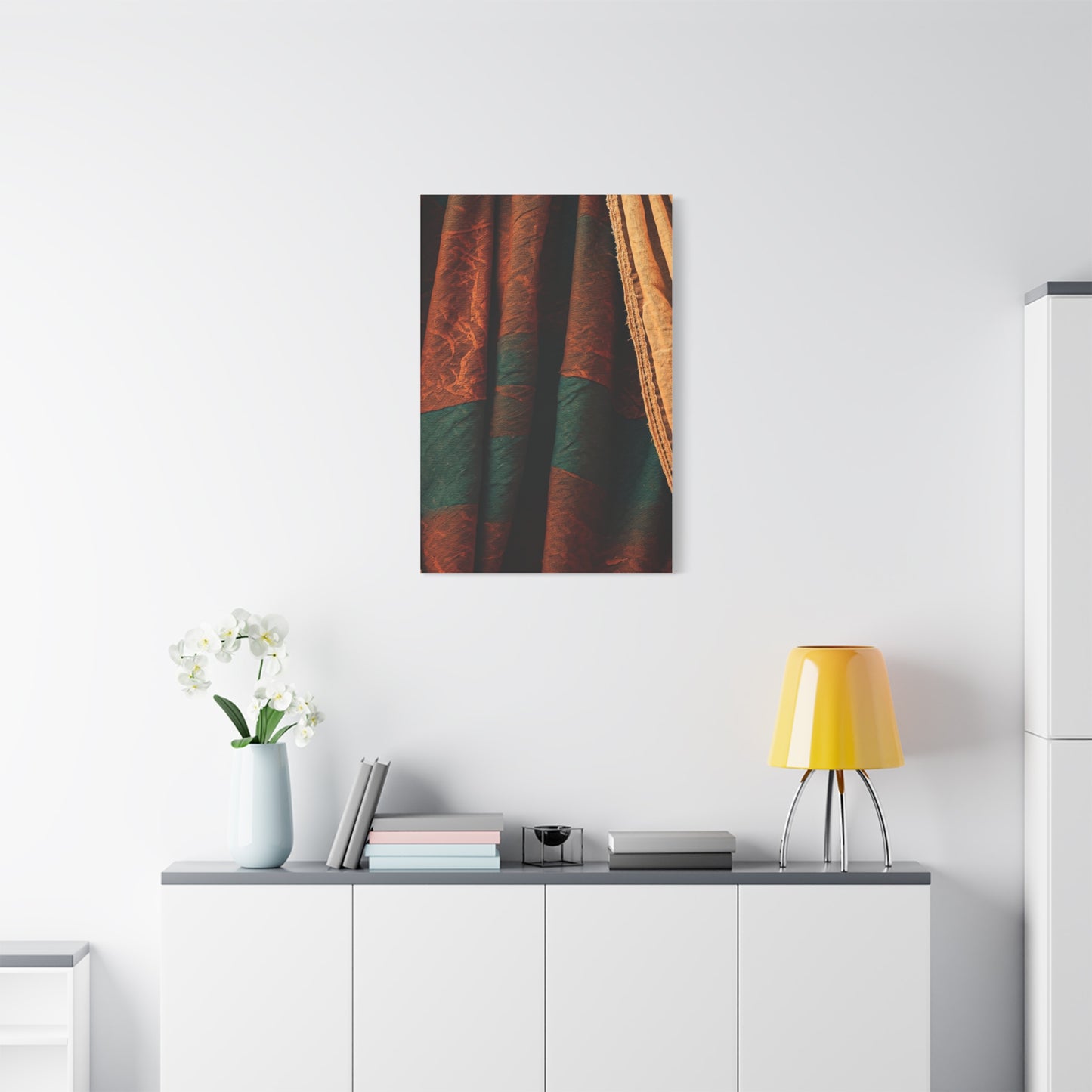 Earth-Toned Textile Layers Wall Art & Canvas Prints
