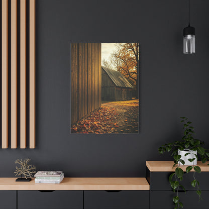 Autumn Path Beside the Old Barn Wall Art & Canvas Prints