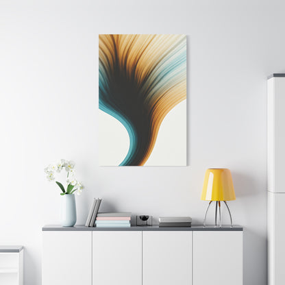 Flowing Gold and Teal Abstract Wall Art & Canvas Prints