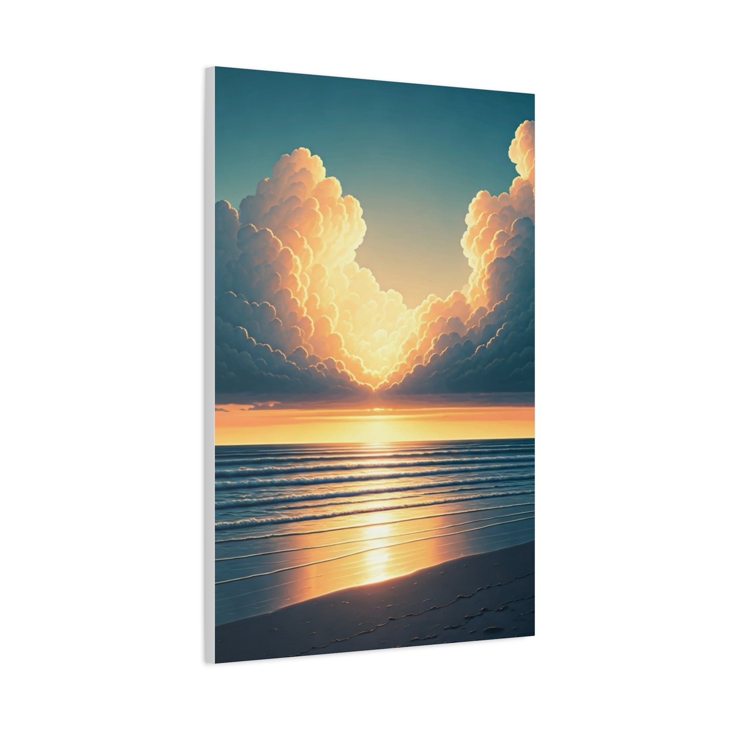 Golden Cloudburst Sunset Waves Wall Art & Canvas Prints