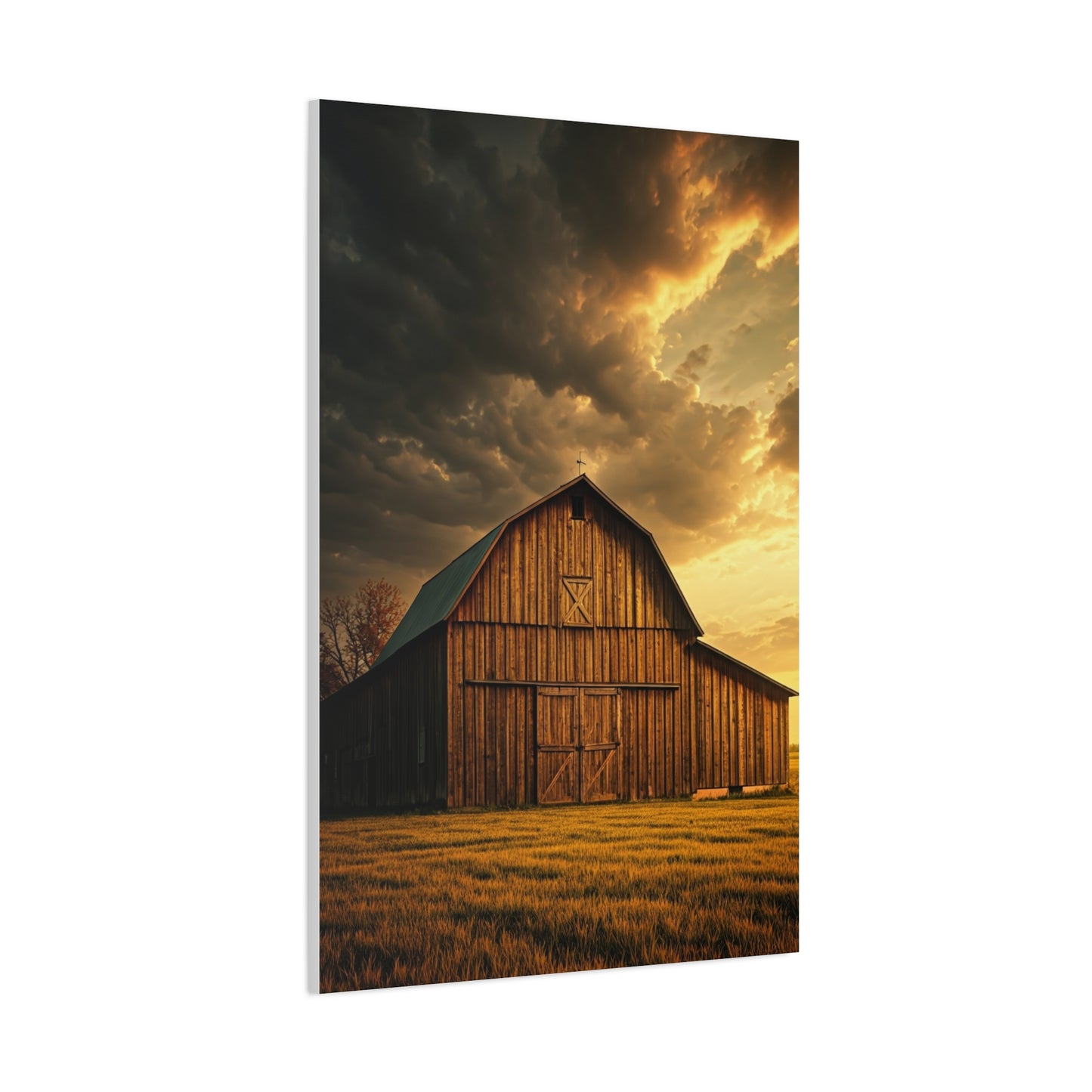 Barn Interior Wooden Floor Glow Wall Art & Canvas Prints