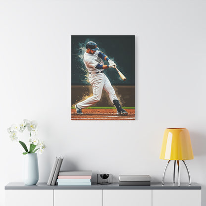 Home Run Swing Impact Baseball Wall Art & Canvas Prints