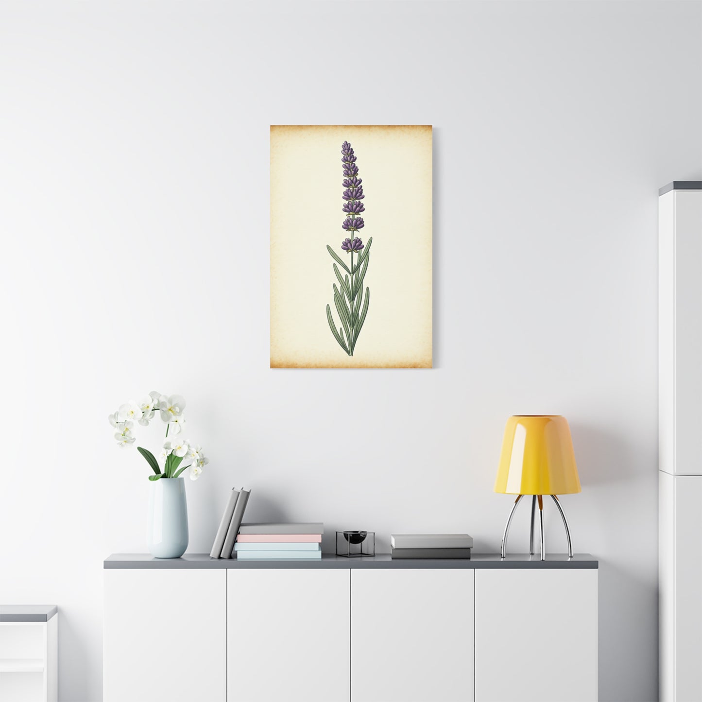 Lavender Stem Illustration Wall Art & Canvas Prints