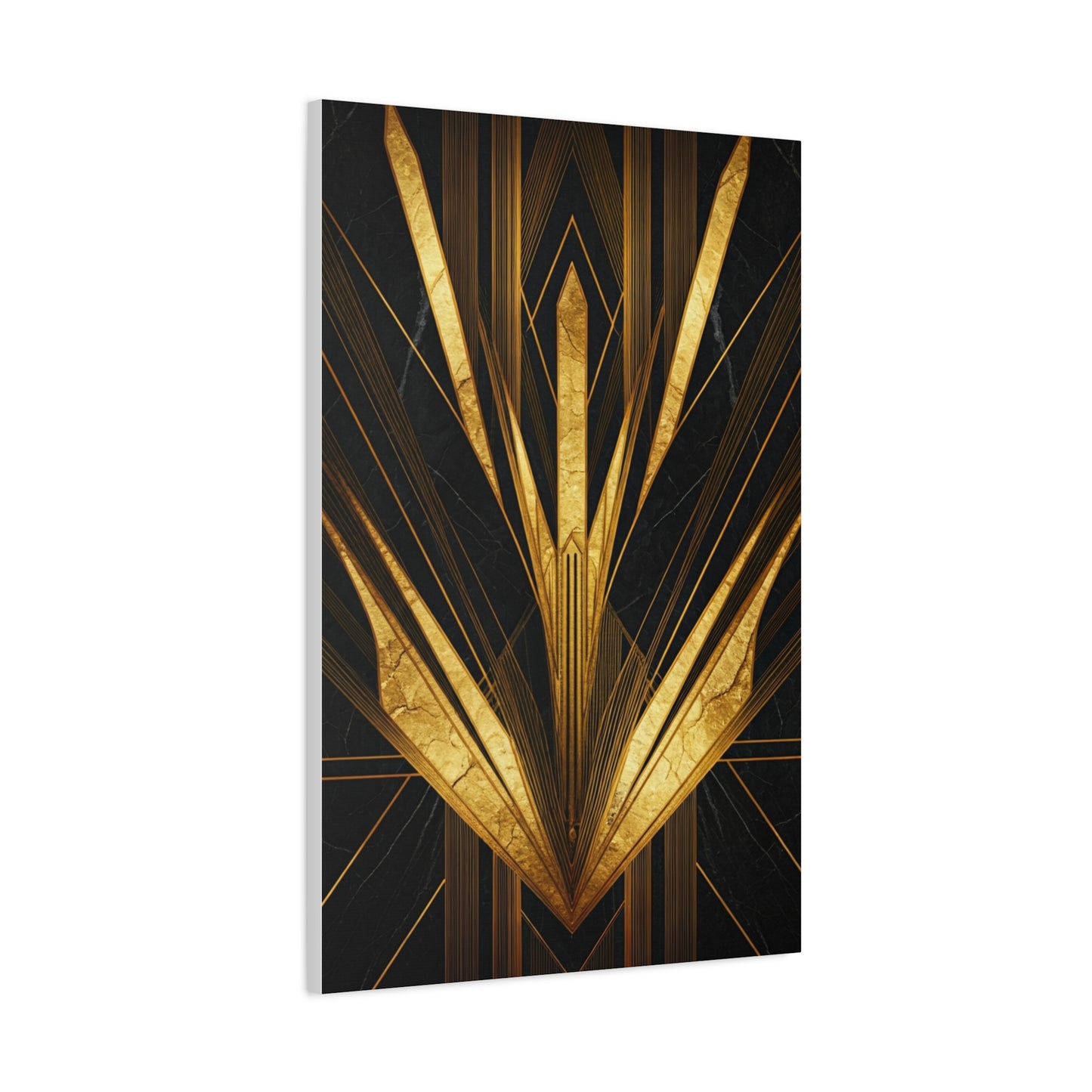 Black Marble Gold Deco Crown Wall Art & Canvas Prints