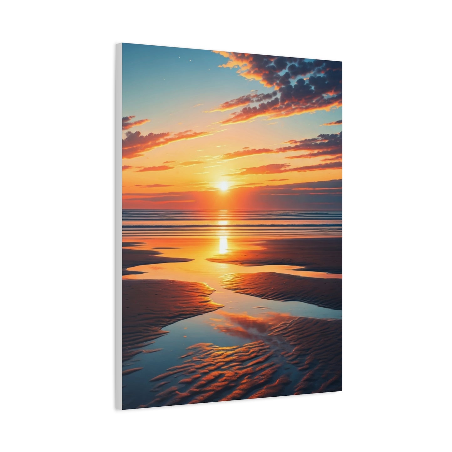 Golden Tide Reflection Sunset Wall Art & Canvas Prints
